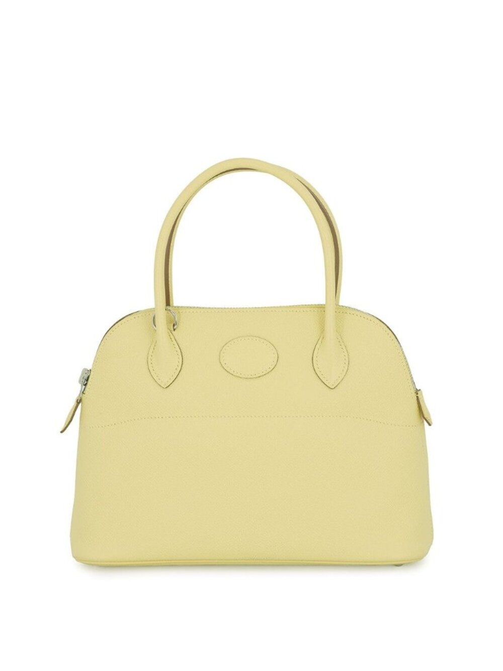 Hermes Handbag Bolide 27 Jaune Poussin Silver Epsom 2-Way